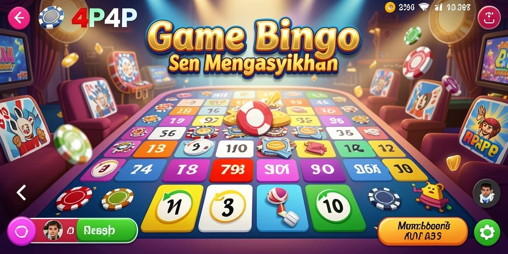 Screenshot gameplay yang menunjukkan keseruan bermain Bingo di 4P4P.