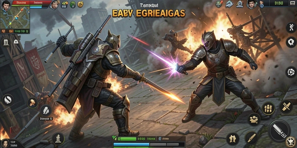 Screenshot gameplay 8180 menampilkan pertempuran strategis yang mendebarkan.