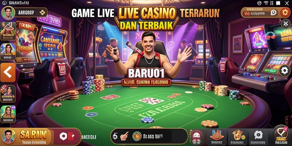 Tampilan gameplay Live Casino yang mendebarkan di BARU01.