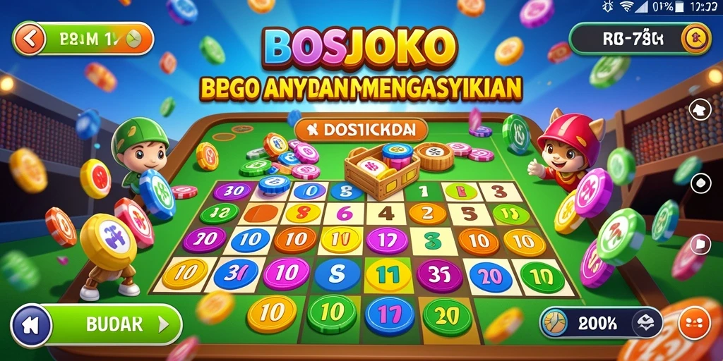 Tampilan utama gameplay Bingo di BOSJOKO.