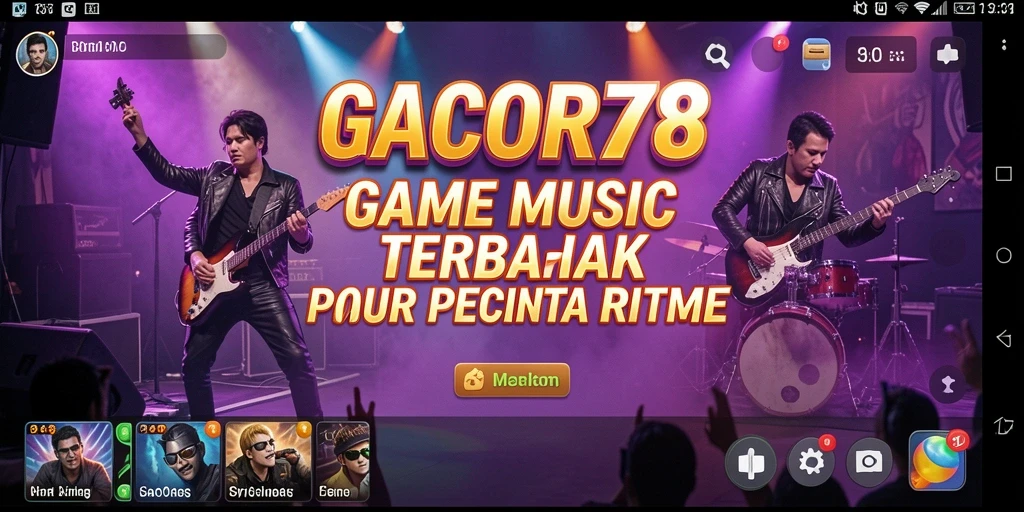 Screenshot GACOR78 menampilkan gameplay seru dengan berbagai lagu.