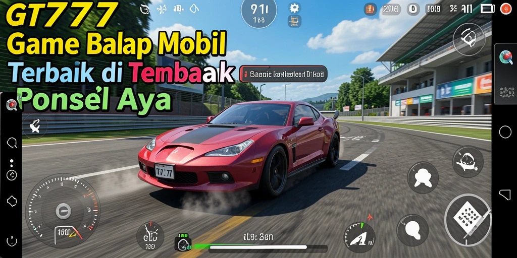 Tampilan gameplay GT777 yang mendebarkan dan penuh aksi balapan.