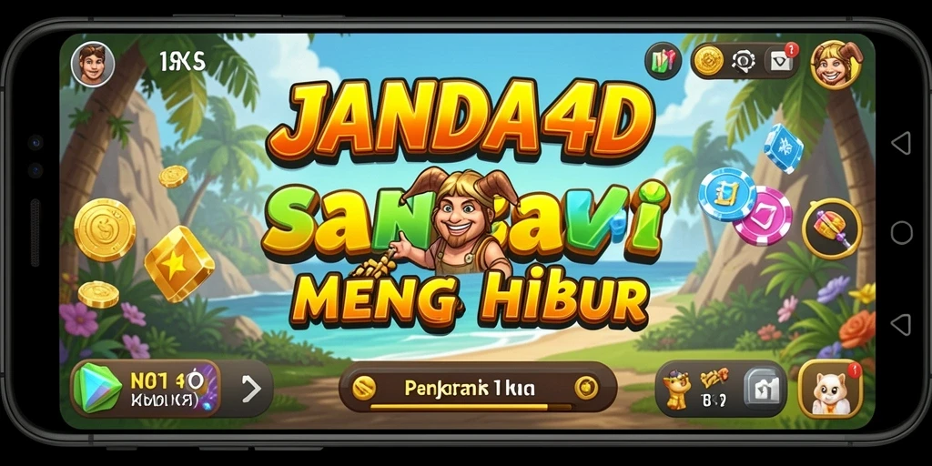 Tampilan gameplay JANDA4D yang ceria dan menarik.
