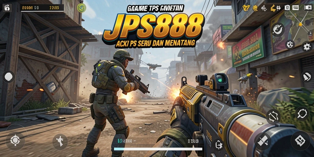 Tangkapan layar JPS888 menampilkan aksi mendebarkan dalam gameplay TPS.