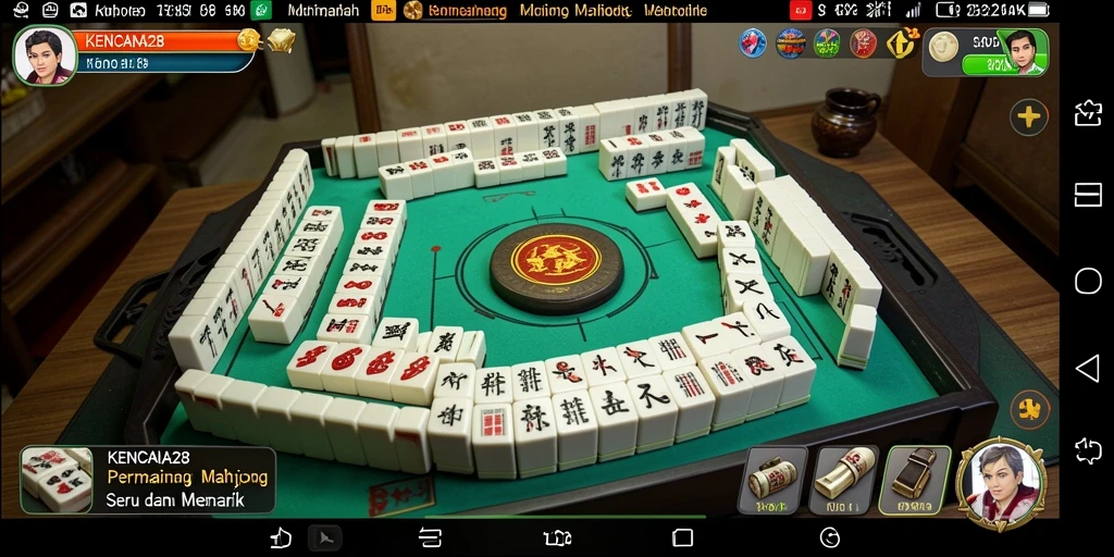 Tampilan gameplay menarik dari KENCANA28 saat bermain Mahjong.