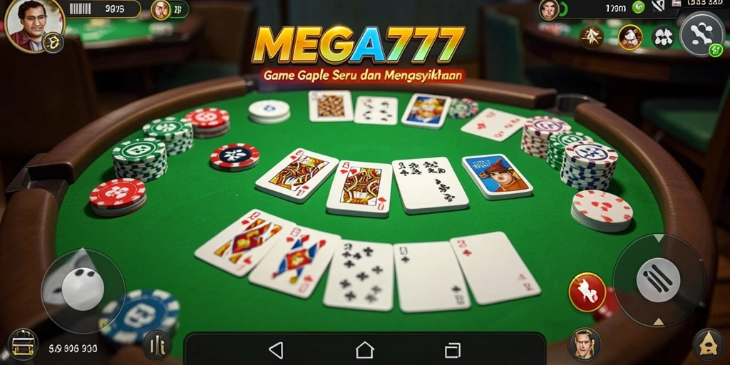 Screenshot gameplay seru dari game Gaple MEGA777.