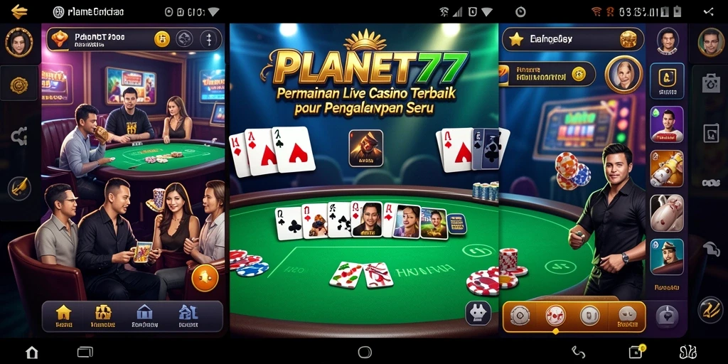 Tampilan gameplay Live Casino yang mendebarkan dan interaktif.