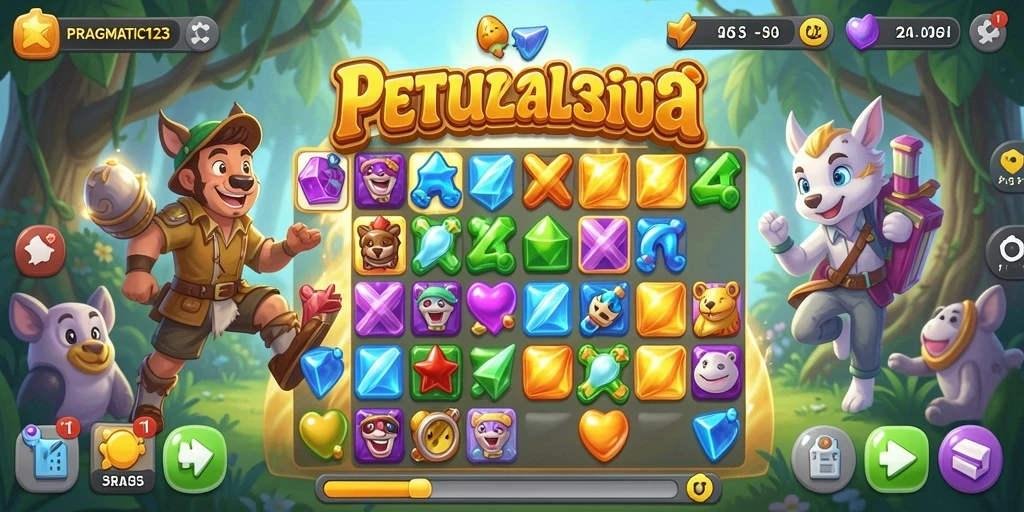 Tampilan menakjubkan dari gameplay seru PRAGMATIC123 di level menantang.