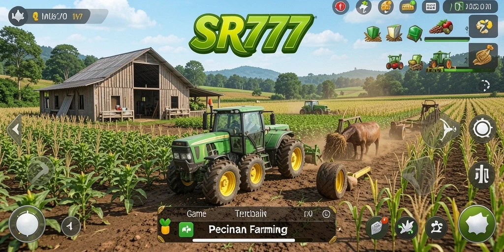 Screenshot gameplay SR777 menampilkan aktivitas bercocok tanam yang mengasyikkan.
