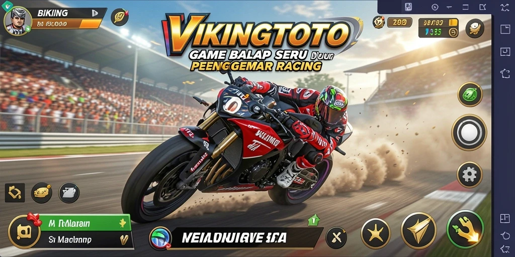 Tampilan gameplay VIKINGTOTO dengan aksi balap yang mendebarkan.